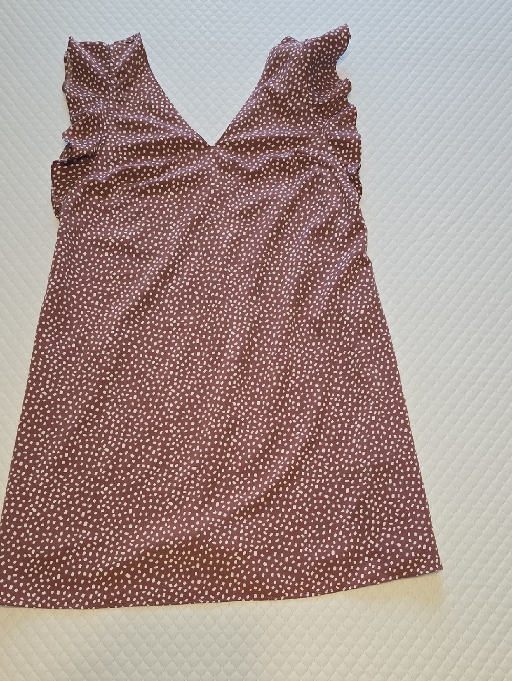 Express Mauve Polka Dot Mini Dress
